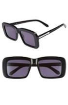 Women's Karen Walker Admiral Boom 57mm Square Sunglasses - Black