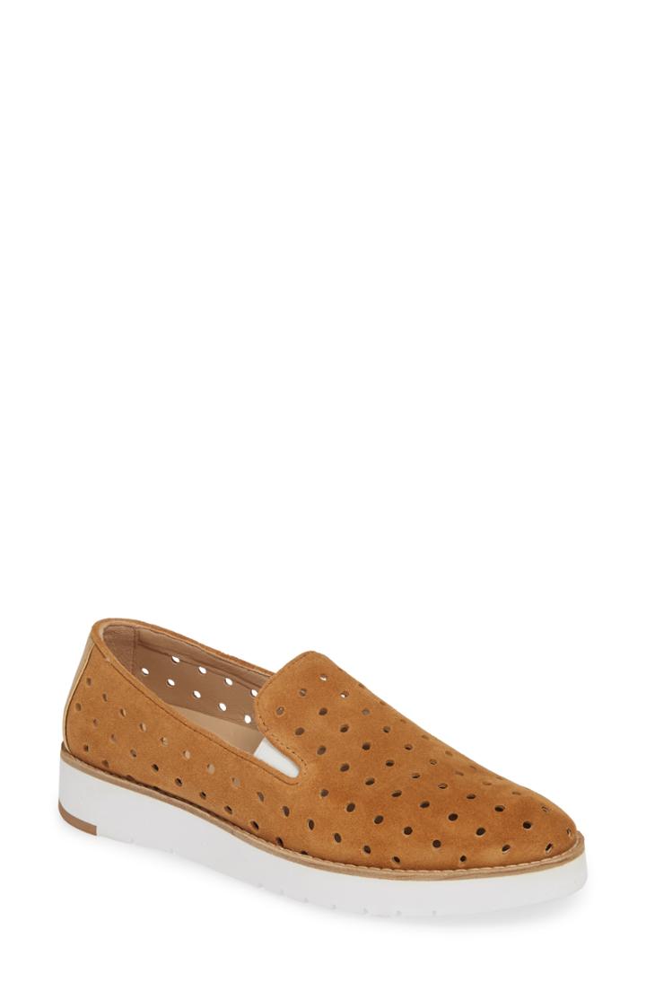 Women's Johnston & Murphy Penelope Perforated Slip-on Sneaker .5 M - Grey