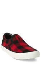 Men's Polo Ralph Lauren Thompson Wool Slip-on Sneaker D - Red