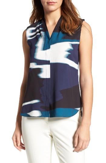 Women's Emerson Rose Abstract Print Silk Blend Blouse