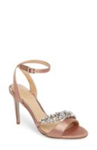 Women's Jewel Badgley Mischka Merida Crystal Embellished Ankle Strap Sandal .5 M - Pink