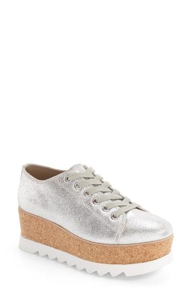 Women's Steve Madden 'korrie' Platform Sneaker .5 M - Metallic