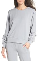Women's Zella Gather Sleeve Sweatshirt, Size - Grey