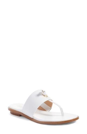 Women's Michael Michael Kors Cindy Thong Sandal .5 M - White