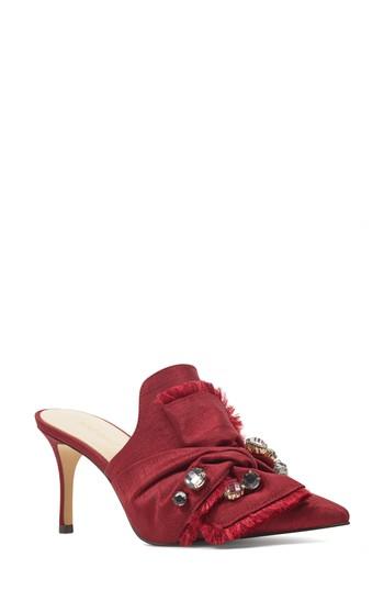 Women's Nine West Macadamia Embellished Mule .5 M - Red