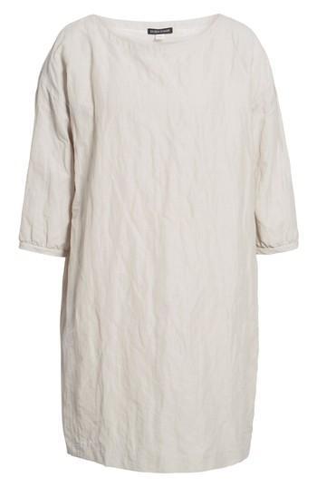 Women's Eileen Fisher Metallic Organic Cotton Blend Shift Dress