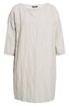 Women's Eileen Fisher Metallic Organic Cotton Blend Shift Dress