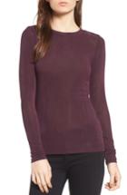 Women's Trouve Layering Tee, Size - Burgundy