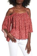 Women's Billabong Forever Cold Shoulder Top - Red