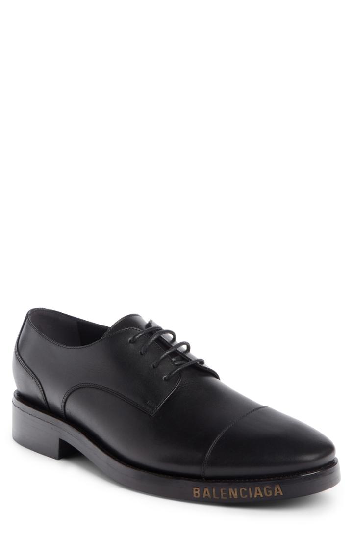 Men's Balenciaga Cap Toe Derby Us / 41eu - Black