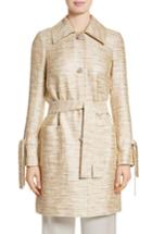 Women's St. John Collection Metallic Tweed Coat