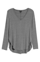 Women's Halogen V-neck Tunic, Size - Grey