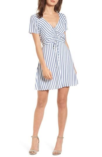 Women's Row A Cinch Front Minidress - Blue