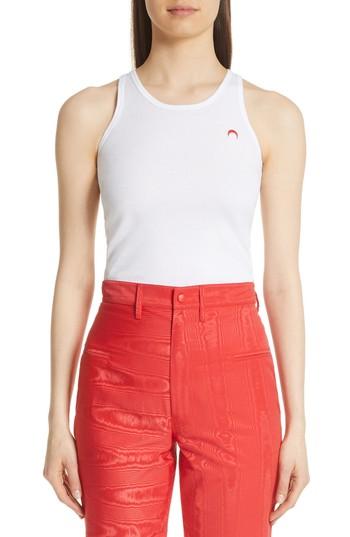 Women's Marine Serre Logo Tank - White