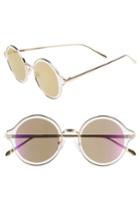 Women's Glance Eyewear 60mm Round Sunglasses - Brown/ Gold