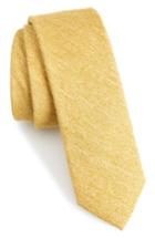 Men's The Tie Bar West Ridge Silk Skinny Tie, Size - Yellow