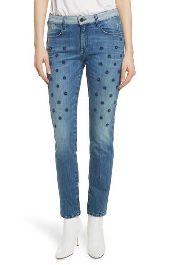 Women's Brockenbow Embellished Boyfriend Jeans - Blue