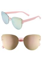 Women's Bp. 62mm Oversize Rimless Cat Eye Sunglasses - Pink