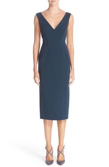 Women's Nordstrom Signature And Caroline Issa Double V-neck Ponte Knit Dress