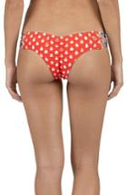 Women's Volcom Pride Reversible Cheeky Bikini Bottoms - Red
