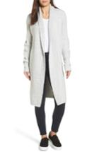 Women's Halogen Textured Open Front Cardigan, Size - Grey