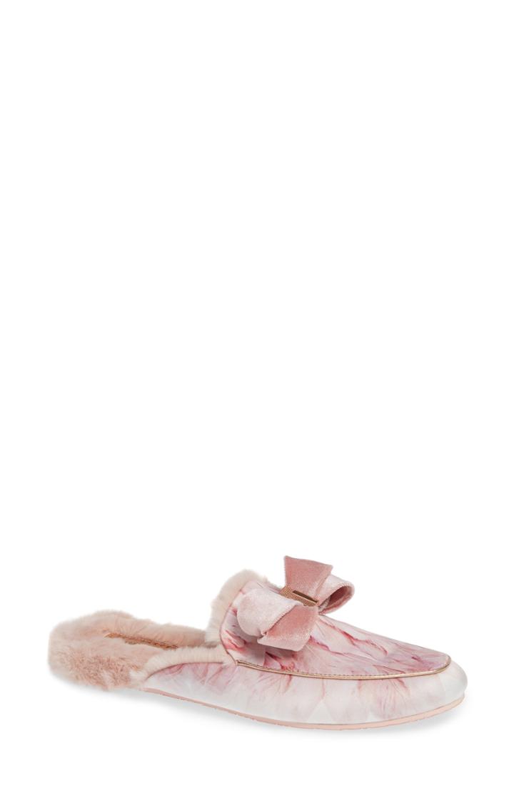Women's Ted Baker London Faux Fur Slipper M - Pink