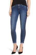 Women's Paige Verdugo Side Stripe Ankle Ultra Skinny Jeans - Blue