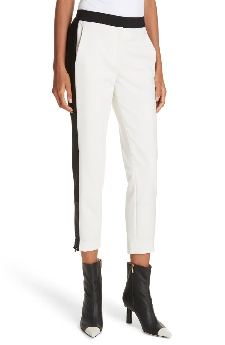 Women's Tibi Anson Tuxedo Skinny Pants - Ivory