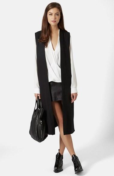 Women's Topshop Sleeveless Crepe Duster, Size 2 (0 Us) -