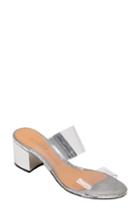 Women's Schutz Victorie Slide Sandal M - Metallic