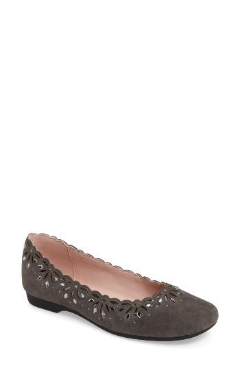 Women's Taryn Rose Binney Ballet Flat M - Grey