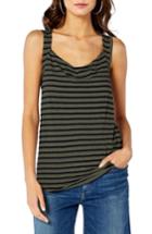 Women's Michael Stars Riviera Stripe Tank, Size - Green
