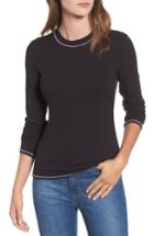 Women's One Clothing Contrast Stitch Tee - Black