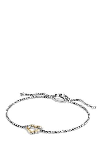 Women's David Yurman 'cable Collectibles' Heart Station Bracelet With 18k Gold