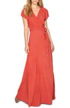 Women's Amuse Society Beachscape Maxi Wrap Dress - Red