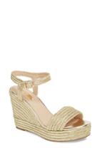 Women's Topshop Wild Rope Platform Wedge Sandal .5us / 37eu M - Metallic