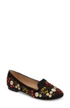 Women's Topshop Sugar Embroidered Smoking Slipper .5us / 36eu - Black