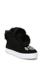 Women's Sam Edelman Leland Faux Fur Sneaker M - Black