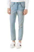 Men's Gucci Tapered Crop Jeans - Blue