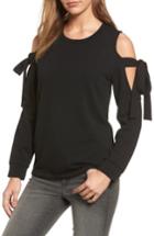 Women's Pleione Cold Shoulder Tie Sleeve Sweatshirt