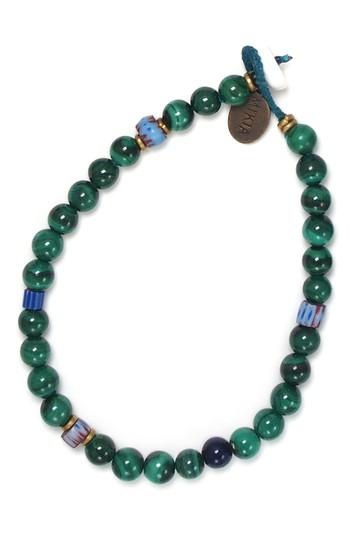 Men's Mikia Malachite Bead Bracelet