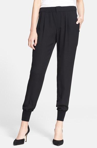Vince 'jogger' Silk Pants Womens Black Size