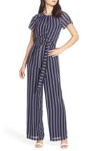 Women's Michael Michael Kors Mega Railroad Stripe Jumpsuit - Blue
