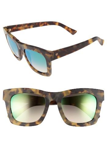 Women's Electric 'crasher' 53mm Retro Sunglasses - Pineapple Tortoise/ Green