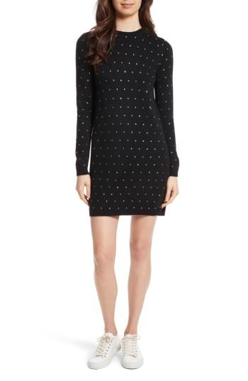 Women's Milly Geometric Gem Sweater Dress, Size - Black
