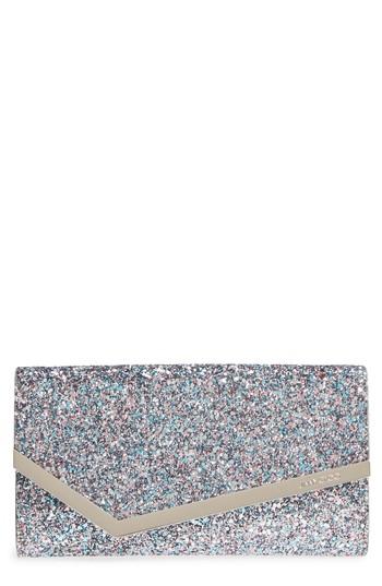 Jimmy Choo Emmie Glitter Clutch - Pink