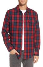 Men's Obey Norwich Plaid Woven Shirt - Red