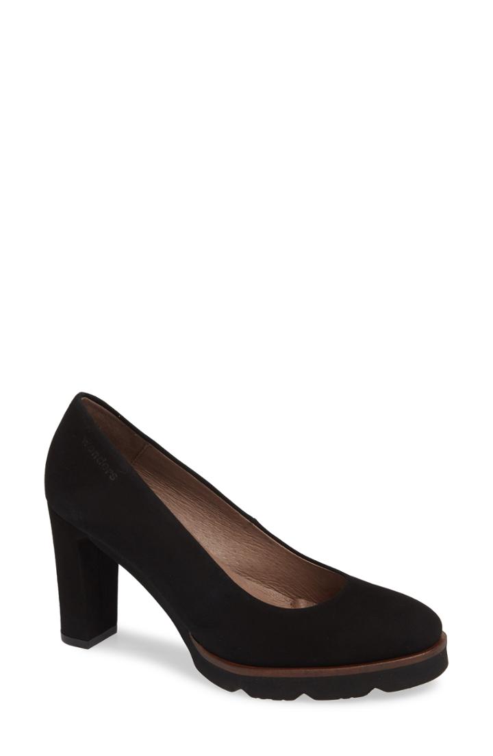 Women's Wonders Platform Pump .5us / 38eu - Black