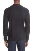 Men's Emporio Armani Crewneck Wool Sweater, Size - Blue