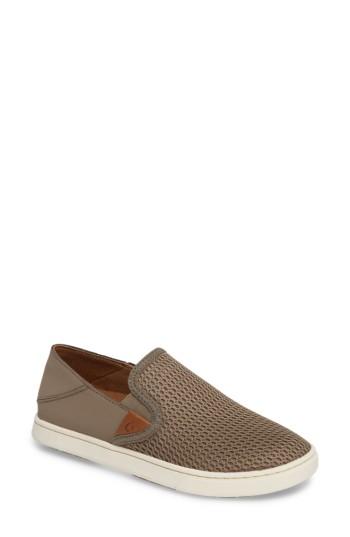 Women's Olukai 'pehuea' Slip-on Sneaker M - Beige